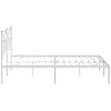  Metalni okvir za krevet s uzglavljem bijeli 180x200 cm | shoptok.hr