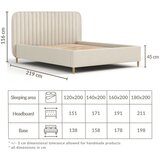 Maison de Rêve Bež tapecirani bračni krevet s prostorom za odlaganje s podnicom 120x200 cm Noto – | shoptok.hr