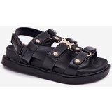 Boto Girls sandals with golden detail black Lunessa | Shoptok.si
