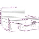  Box spring postelja z vzmetnico temno modra 200x200 cm žamet, (20900965) | Shoptok.si