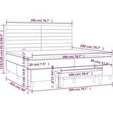  S oprugama i madracem tamnoplavi 200x200 cm baršunasti | shoptok.hr