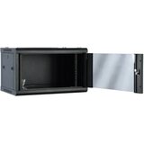 ExeLink rek 19in,4U,600×450 zidni orman,nosivost do 30-40kg,kaljeno staklo,crna Cene