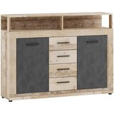 MID.YOU KOMODA, antracit, barve hrasta | Shoptok.si