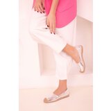 Soho Snake Women's Flats in Silver 17960