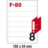  ETIKETE ILK ZA REGISTRATORE 192X34MM PK100L FORNAX F-80 | Shoptok.si