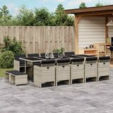  15-dijelni vrtni blagovaonski set s jastucima svijetlosivi | shoptok.hr