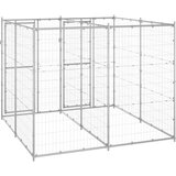 vidaXL Zunanji pasji boks pocinkano jeklo 4,84 m² | Shoptok.si