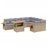 10-dijelni set vrtnih sofa s jastucima bež od poliratana | shoptok.hr