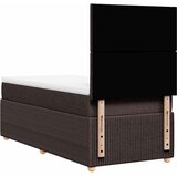 Krevet s oprugama i madracem tamnosmeđi 90 x 200 cm od tkanine | shoptok.hr