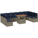  Vrtni set za objed s jastukom 11 pcs Siva i mornarsko plava | shoptok.hr