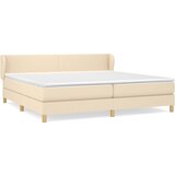 Maison Chic Box spring postelja - Vzmetna postelja z vzmetnico krem 200x200 cm blago SL7536, (21886338) | Shoptok.si