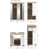 MID.YOU Kopalnica Lambada, Barva Hrasta, Bela, 4-Delna | Shoptok.si