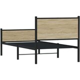 vidaXL Metalni okvir kreveta s uzglavljem i podnožjem 100 x 190 cm | shoptok.hr