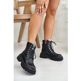 GOE Warm Leather Ankle Boots Workers For Women With Zirconia | Eponuda.com