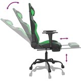  Igraća stolica od umjetne kože s osloncem za noge Crna i zelena | shoptok.hr