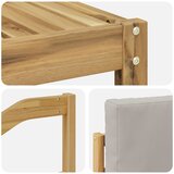  Set vanjskih sofa 8 kom. Bijela i svjetlosiva Poliester | shoptok.hr