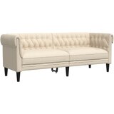 The Living Store Kavč trosed chesterfield laneno platno - Kavč Chesterfield, (21448038) | Shoptok.si