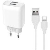 XO 2-port USB wall charger L57 2.4A + Type-C cable (-L57T) | Eponuda.ba