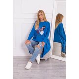 Kesi Blouse with oversize print purple blue | shoptok.hr