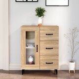 vidaXL Komoda sonoma hrast 69,5x34x90 cm inženirski les Cene
