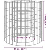  Gabionsko ložište Ø 50 cm od pocinčanog željeza | shoptok.hr