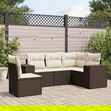 vidaXL 5-dijelni set vrtnih sofa s jastucima poliratan smeđi | shoptok.hr