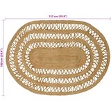  Tepih za područje Prirodna 100 x 152 cm Juta | shoptok.hr