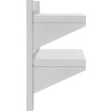 Zidna polica s 2 razine 50x23,5x48 cm srebrna nehrđajući čelik | Eponuda.com