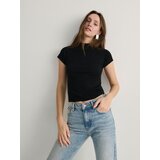 Reserved bluza s visokim ovratnikom - črna | Shoptok.si