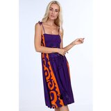Fasardi Purple casual dress with patterns Cene