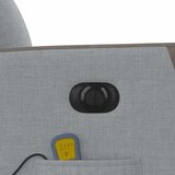  Električni masažni naslonjač od tkanine svjetlosivi | shoptok.hr