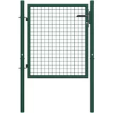 vidaXL Vrata za ograjo iz jekla 100x75 cm zelena