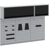  5-delna omara za orodje in set pegboard na steni, črna kovina, (22048518) | Shoptok.si