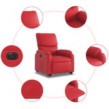  Električni naslonjač na podizanje umjetna koža crveni | shoptok.hr