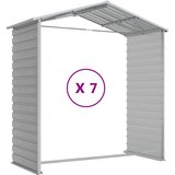  Vrtna kućica svijetlosiva 191x640x198 cm pocinčani čelik | shoptok.hr