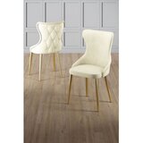 Hanah home set trpezarijskih stolica Alpa 2 kom, krem tkanina Babyface, zlatne metalne noge | Eponuda.com