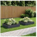 vidaXL Vrtna saksija 2 kom. Antracit 80 x 80 x 20 cm Čelična vrata - Antracit 80 x 80 x 20 cm 2 | shoptok.hr