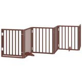 vidaXL Vrata za pse s vratašcima 12 panela sklopiva 600 cm drvo topole | shoptok.hr