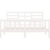  Posteljni okvir bel iz trdne borovine 200x200 cm, (20648497) | Shoptok.si