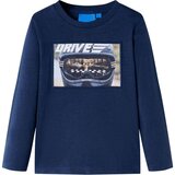  Dječja majica dugih rukava modra prošarana 128 | shoptok.hr