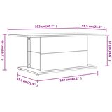  Stolić za kavu bijeli 102 x 55,5 x 40 cm konstruirano drvo | shoptok.hr