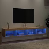 TV ormarići s LED svjetlima 2 kom boja hrasta 100x30x30 cm | shoptok.hr