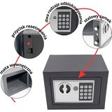  Saska Garden čelični kućni sef s elektroničkom digitalnom bravom 23 × 17 × 17 cm | shoptok.hr