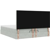  Okvir kreveta s madracima svijetlosivi 200x200cm baršunasti | shoptok.hr