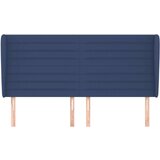  Uzglavlje s ušima plavo 203x23x118/128 cm od tkanine | shoptok.hr