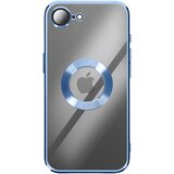 AVIZAR Ovitek za iPhone 16e s Kromiranim Robom iz Mehkega Silikona, Modra, (5000190107) | Shoptok.si