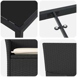  Vrtni set za objed 5 kom. Crna poliratan | shoptok.hr