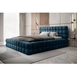 ELTAP Plavi tapecirani bračni krevet s prostorom za odlaganje s podnicom 180x200 cm Dizzle – | shoptok.hr