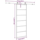 vidaXL Klizna vrata s priborom crna 76 x 205 cm od ESG stakla | shoptok.hr