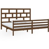 The Living Store Posteljni okvir medeno rjav iz borovine 200x200 cm - Posteljni Okvir, (21524080) | Shoptok.si